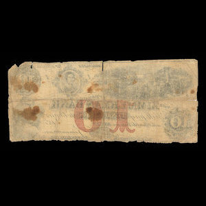 Canada, Zimmerman Bank, 10 dollars : December 1856