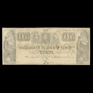 Canada, Gore Bank of Hamilton, 50 dollars : 1848