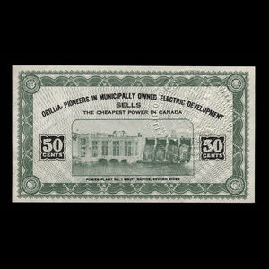 Canada, Town of Orillia, 50 cents : October 6, 1936
