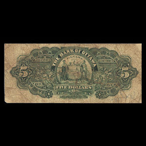 Canada, Bank of Ottawa (The), 5 dollars : June 1, 1900