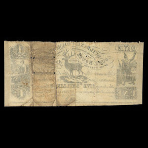 Canada, Building Committee for a Court House & Gaol in the District of Colborne, 1 dollar : 1848