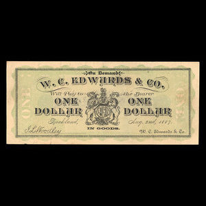 Canada, W.C. Edwards & Co. Ltd., 1 dollar : August 2, 1887