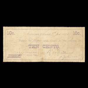 Canada, R.A. & J. Stewart, 10 cents : June 5, 1883