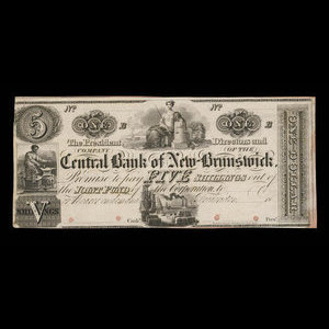 Canada, Central Bank of New Brunswick, 1 dollar : 1857