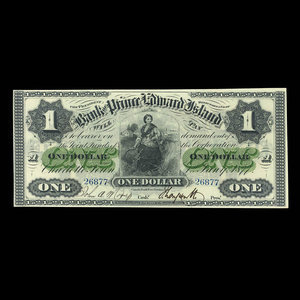 Canada, Bank of Prince Edward Island, 1 dollar : January 1, 1877