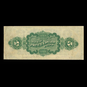 Canada, Bank of Prince Edward Island, 5 dollars : January 1, 1877