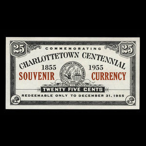 Canada, City of Charlottetown, 25 cents : December 31, 1955