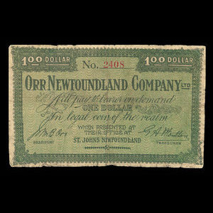 Canada, Orr Newfoundland Company Ltd., 1 dollar : 1914