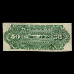 Canada, Commercial Bank of Newfoundland, 50 dollars : January 3, 1888
