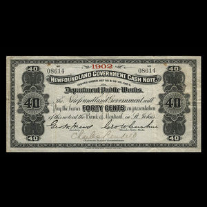 Canada, Newfoundland - Department of Public Works, 40 cents : 1902