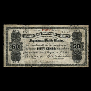 Canada, Newfoundland - Department of Public Works, 50 cents : 1902