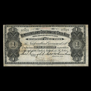 Canada, Newfoundland - Department of Public Works, 1 dollar : 1906