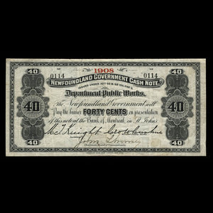 Canada, Newfoundland - Department of Public Works, 40 cents : 1908