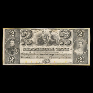 Canada, Commercial Bank of the Midland District, 2 dollars : July 1, 1843