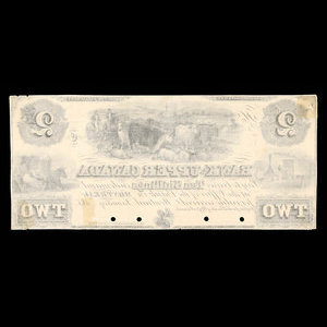 Canada, Bank of Upper Canada (York), 2 dollars : January 31, 1851