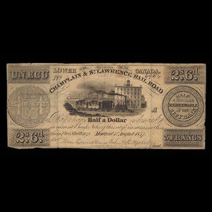 Canada, Champlain & St. Lawrence Railroad Company, 2 shillings, 6 pence : August 1, 1837