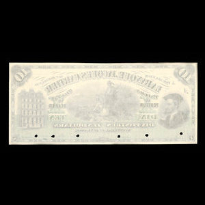 Canada, Banque Jacques-Cartier, 10 piastres : June 1, 1886