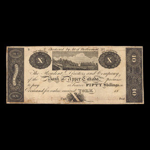 Canada, Bank of Upper Canada (York), 10 dollars : 1832
