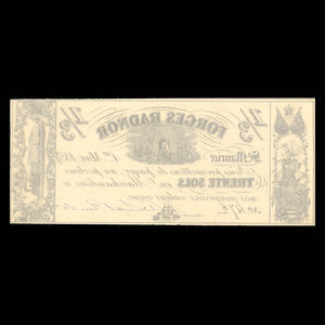 Canada, Forges Radnor, 1 shilling, 3 pence : May 1, 1857