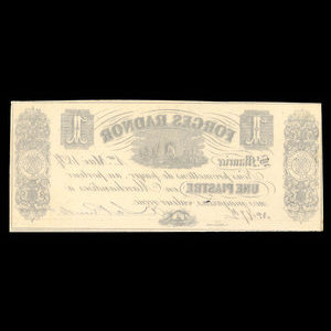 Canada, Forges Radnor, 1 dollar : May 1, 1857