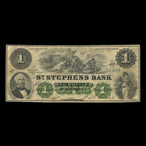 Canada, St. Stephen's Bank, 1 dollar : March 1, 1880