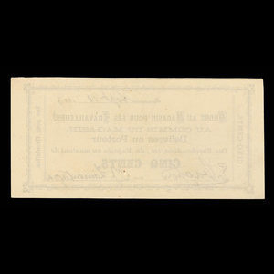 Canada, T.J. Lamontagne, 5 cents : September 10, 1883
