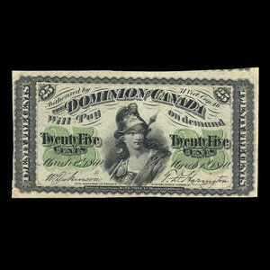 Canada, Dominion of Canada, 25 cents : March 1, 1870