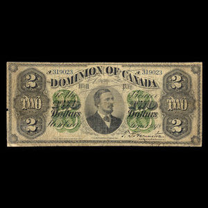 Canada, Dominion of Canada, 2 dollars : June 1, 1878