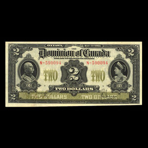 Canada, Dominion of Canada, 2 dollars : January 2, 1914