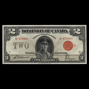 Canada, Dominion of Canada, 2 dollars : June 23, 1923