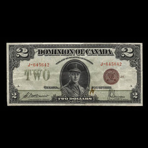 Canada, Dominion of Canada, 2 dollars : June 23, 1923