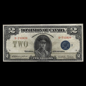 Canada, Dominion of Canada, 2 dollars : June 23, 1923