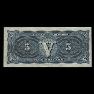 Canada, Dominion of Canada, 5 dollars : May 1, 1912