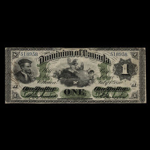 Canada, Dominion of Canada, 1 dollar : July 1, 1870