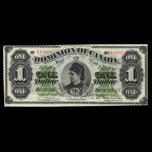 Canada, Dominion of Canada, 1 dollar : June 1, 1878