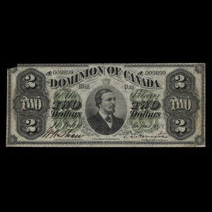 Canada, Dominion of Canada, 2 dollars : June 1, 1878