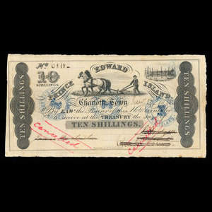 Canada, Government of Prince Edward Island, 10 shillings : January 27, 1855