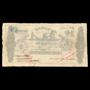 Canada, Government of Prince Edward Island, 10 shillings : January 27, 1855