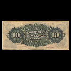 Canada, Government of Prince Edward Island, 10 dollars : January 2, 1872