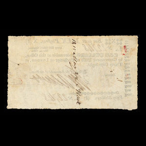 Canada, Army Bill Office, 10 dollars : March 1814