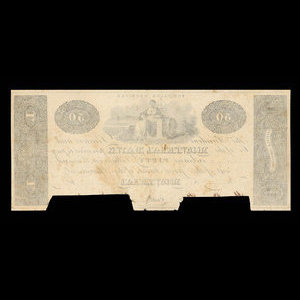 Canada, Montreal Bank, 50 dollars : 1822