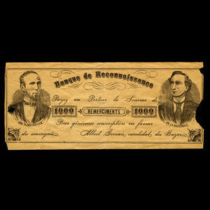 Canada, Albert Gervais, 1,000 remerciements : 1895