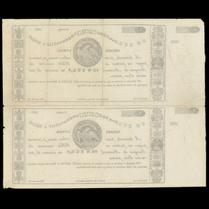 Canada, Horace Lyman, 1 ecu : 1837