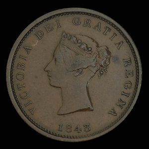 Canada, Province of New Brunswick, 1 penny : 1843