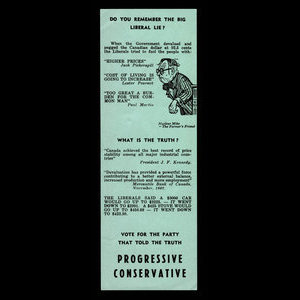 Canada, Progressive Conservative Party of Canada, no denomination : 1962