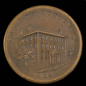 Canada, Bank of Montreal, 1 penny : 1838