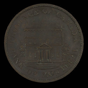 Canada, Bank of Montreal, 1/2 penny : 1843