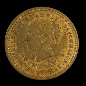 Canada, R. Sharpley, no denomination : 1866