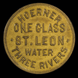 Canada, Hoerner, 1 glass, St. Leon water : 1895