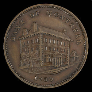 Canada, Bank of Montreal, 1/2 penny : 1839